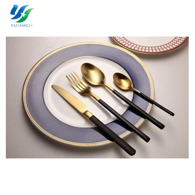 Market New Gold Flatware Set Dessert Spoons And Forks